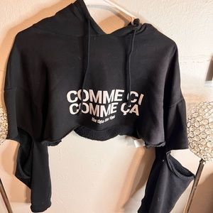 Fashion nova cropped hoodie